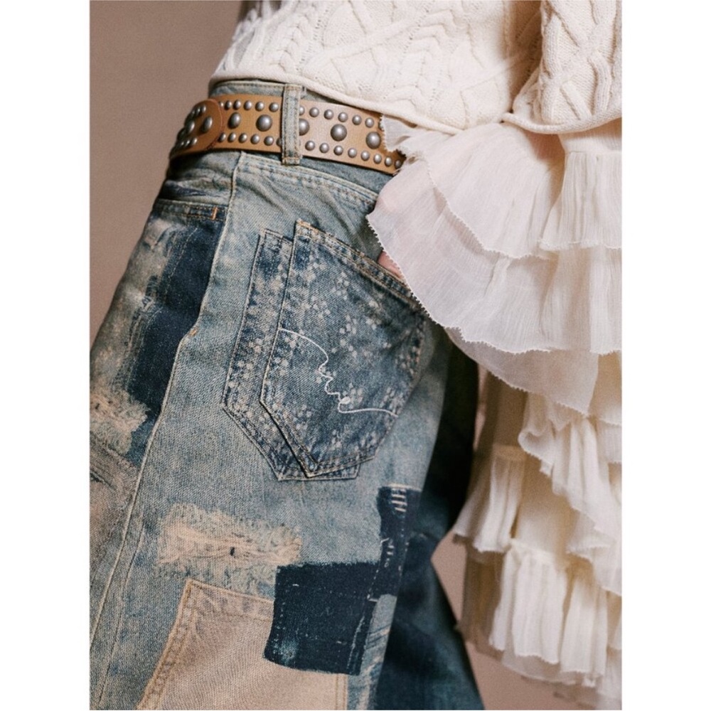 We the Free Illusions Printed Patchwork Relaxed J… - image 5